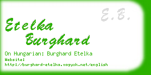 etelka burghard business card